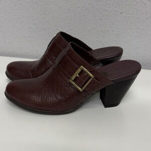 Brown Born Leather Women's Mules/Clogs